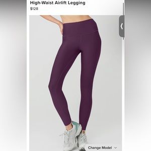 Alo Yoga Airlift High Waist Leggings Dark Plum